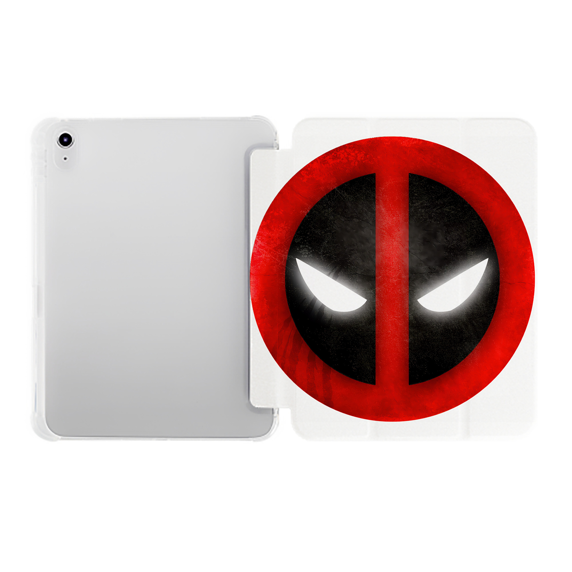 （画像用） Deadpool デッドプール IPad ケース ペン収納付き 三つ折りスタンド PUレザー×シリコン 対応機種9.5/10.5/10.9インチ